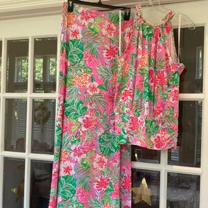 Lilly Pulitzer 2 piece Tropical Print Dress.